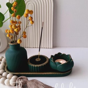 ست دکوری رومیزی سبز