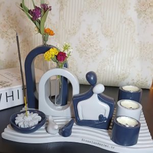 ست دکوری جلومبلی طوسی سورمه ای